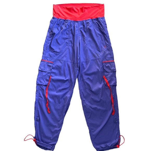 Zumba Fitness Women's Purple Cargo Zumba Dance Active Workout Pants‎ Sz. M - Picture 1 of 14